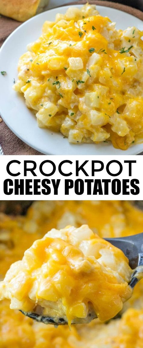 Special Potatoes, Cheap Soup, Casserole Enchilada, Crockpot Cheesy Potatoes, Recipes Potatoes, Potatoes Dinner, Cheesy Potatoes Recipe, Menu Sarapan Sehat, Crockpot Breakfast Casserole