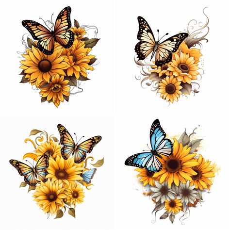 Sunflower Daisy Butterfly Tattoo, Turtles And Sunflowers Tattoo, Black And White Sunflower Tattoo Simple, Sunflower Wrist Tattoo Coverup, Sunflower Ocean Tattoo, Sunflower Tattoo Ideas Female, Monarch Butterfly Tattoo Shoulder, Sunflower Butterfly Tattoo Design, Choctaw Tattoos For Women