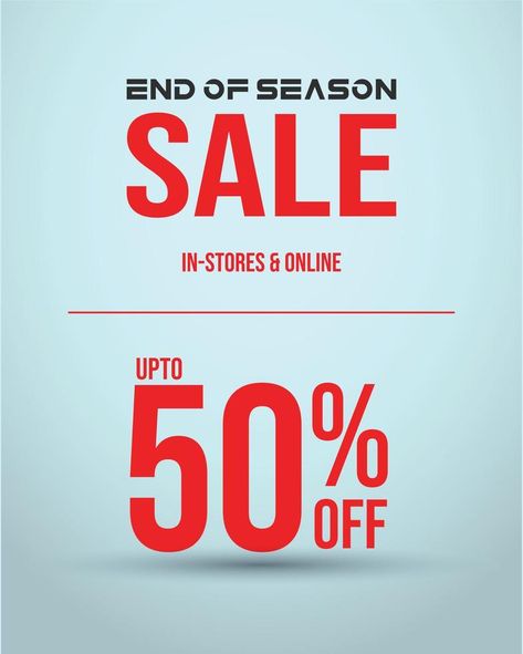 50 percent Sale. End of season sale with up to 50 percent discount in all stores and online in red color with cyan background. Juicy Cotoure, Cyan Background, Cyan Color, Copper Water Bottle, Vector Character Design, Store Ads, Ingredients List, Background Background, Sale Banner