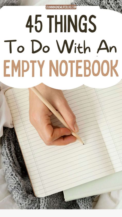 Empty Notebook Ideas- empty notebook, empty journal, productive things to do, creative ideas for a notebook, notebook organization, diy journal books, blank page notebook, what to do with an empty notebook. Decor Journal Ideas, What To Write In A New Notebook, How To Use A Notebook Ideas, Memorial Journal Ideas, How To Use Empty Notebooks, What To Do With Old Notebooks, Commonplace Journal Inspiration, What To Do With Journals, What To Put In My Journal