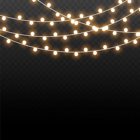 Christmas lights isolated on transparent... | Premium Vector #Freepik #vector #string-lights #decorative-lights #christmas-lamp #fairy-lights Fairy Lights Illustration, Fairy Lights Background, Imp Art, Christmas Lights Background, Fairy Lights Wedding, Caricature Wedding, White Christmas Lights, Colorful Lamps, Banner Christmas