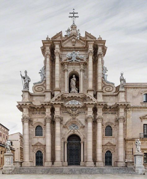 Siracusa, Duomo Santa Maria delle Colonne, 2008-2014. Markus Brunetti, via Yossi Milo Gallery, New York Cathedral Architecture, Sacred Architecture, Cathedral Church, Baroque Architecture, Classical Architecture, Architecture Old, Architecture Exterior, Zaha Hadid, Gothic Architecture