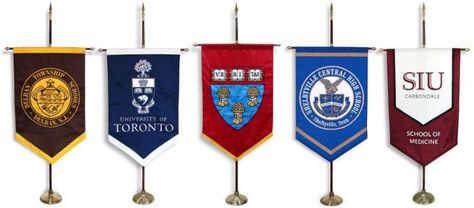 Commencement Banners New England Flag, Swim Ribbons, College Banner, College Pennants, College Inspiration, School Banner, Pennant Flag, Diy Banner, Hanging Banner