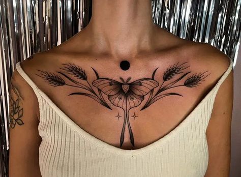 115 Empowering Chest Tattoos for Women to Explore in 2022 Chest Tattoos Women, Upper Chest Tattoos For Women, Portland Tattoo, Chest Tattoos, Chest Tattoos For Women, Chest Piece Tattoos, Chest Piece, Fine Line Tattoos, Chest Tattoo