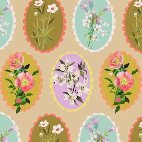 Katie 🎀 Daisy on Instagram: "🎀 Maybe this should be gift wrap 🎀" Grand Millenial Aesthetic, Artwork Nails, Daisy Aesthetic, Katie Daisy, Wrapping Paper Design, Collage Ideas, Plant Drawing, January 21, Pattern Play