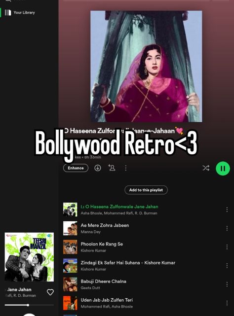 Desi| Desiwhisper| Desimeme| Desigirl| Spotify| Bollywood Retro| Classic songs| Old songs Classic Songs For Insta Stories, Old Bollywood Songs Aesthetic, Hindi Desi Songs, Old Song For Instagram Story, Retro Songs For Instagram, Spotify Playlist Names Bollywood, Desi Spotify Playlist Ideas, Bollywood Songs Spotify, Old Song Captions Instagram