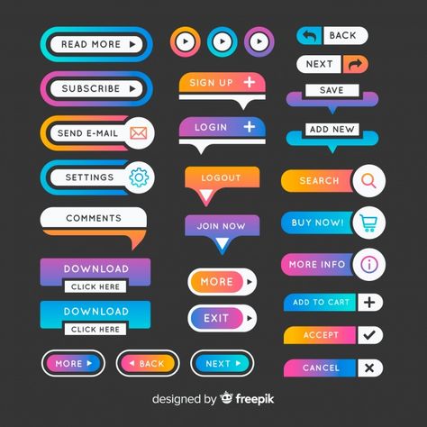 Colorful Web Design, Ui Buttons, Flat Web Design, Web Design Quotes, Desain Buklet, Webdesign Inspiration, Creative Web Design, Game Ui Design, 카드 디자인