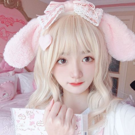 Masquerade Anime, Gothic Harajuku Fashion, Dog Ears Headband, My Melody Cinnamoroll, Bunny Ears Headband, Anime Lingerie, Melody Cinnamoroll, Gothic Accessories, Motif Vintage