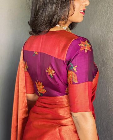 Colour Blouse Designs, Patchwork Blouse Designs, Blouse Designs High Neck, Cotton Saree Blouse Designs, Cotton Blouse Design, New Saree Blouse Designs, Saree Blouse Neck Designs, Latest Model Blouse Designs, Traditional Blouse Designs