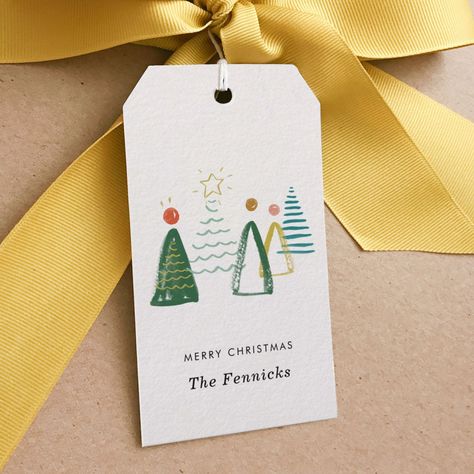 Watercolor Christmas Gift Tags Diy, Christmas Tag Watercolor, Christmas Gift Tags Watercolor, Watercolor Christmas Tags Simple, Watercolor Christmas Trees, Festive Evergreen Gift Tag, Christmas Tree Gift Tags, Evergreen Christmas, Leaf Watercolor