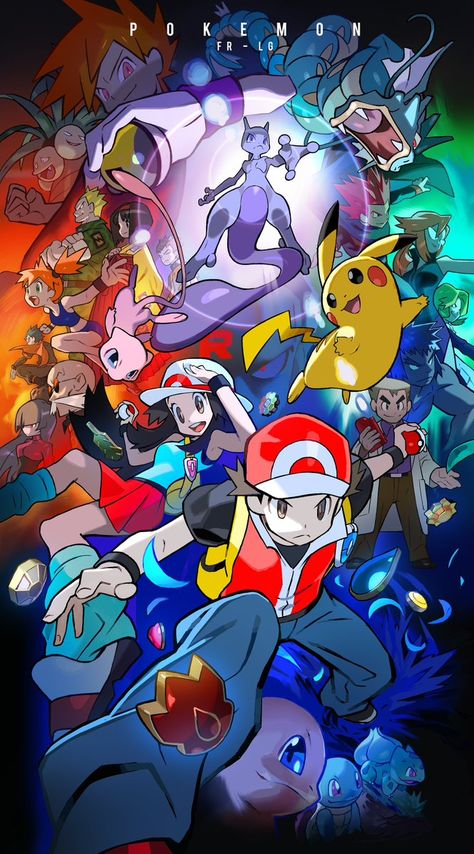 Pokemon Fire Red, Pokemon Movie, Pokemon Trainer Red, Pokemon Firered, Pokemon Mew, Pokemon Backgrounds, Mega Pokemon, Cool Pokemon Wallpapers, Gameboy Color