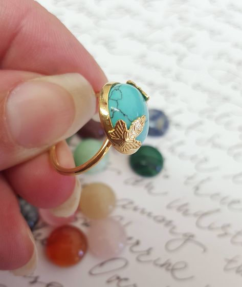 Turquoise Birthstone Ring, Mother's Rings, Pear Cut Sapphire Ring, Mothers Jewelry, Custom Gemstone Rings, Mothers Rings, Ring For Mom, Rings Turquoise, Dainty Gold Ring