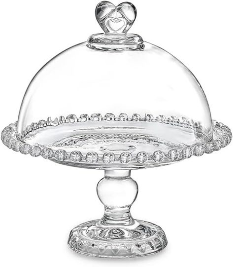 Clear Glass Cake Stand with Dome,Crystal Cake Plate with Dome Cover,Footed Cake Set for Kitchen, Birthday Party, Wedding, Dishwasher Safe(Suitable for Cakes Under 5 inches,4 Mini Cupcake) : Amazon.co.uk: Home & Kitchen Pastries Display, Kitchen Birthday Party, Cake Plate With Dome, Cake Stand With Cover, Bakery Pastries, Dome Cake, Pastry Display, Round Cake Stand, Cake Stand With Dome