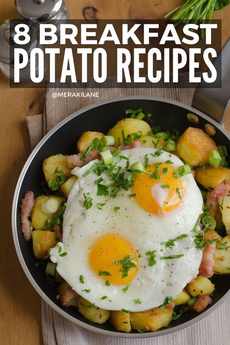 36 Potato Recipes for Every Meal | If you're looking for ways to add starchy carbs to your diet, potatoes are a great option. Rich in vitamin C and good for digestive health, there are so many ways you can cook with potatoes, and we're sharing some of our favourites. Whether you're looking for breakfast, lunch, dinner, or side dish recipes you can make with fresh or leftover potatoes, this post is for you! Quick and easy, these dishes are both delicious and satiating! Breakfast Ideas With Potatoes, Healthy Breakfast Potatoes, Potato Breakfast Recipes, Comforting Dinner, Low Calorie Soup, Leftover Potatoes, Easy Brunch Recipes, Breakfast Potatoes, Savory Breakfast