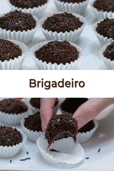 Brazilian Candy, Brazilian Cheese Bread Recipe, Brigadeiro Recipe, Brazilian Chocolate, Popular Candy, Brazilian Food, Homemade Treats, Sweetened Condensed Milk, Homemade Chocolate