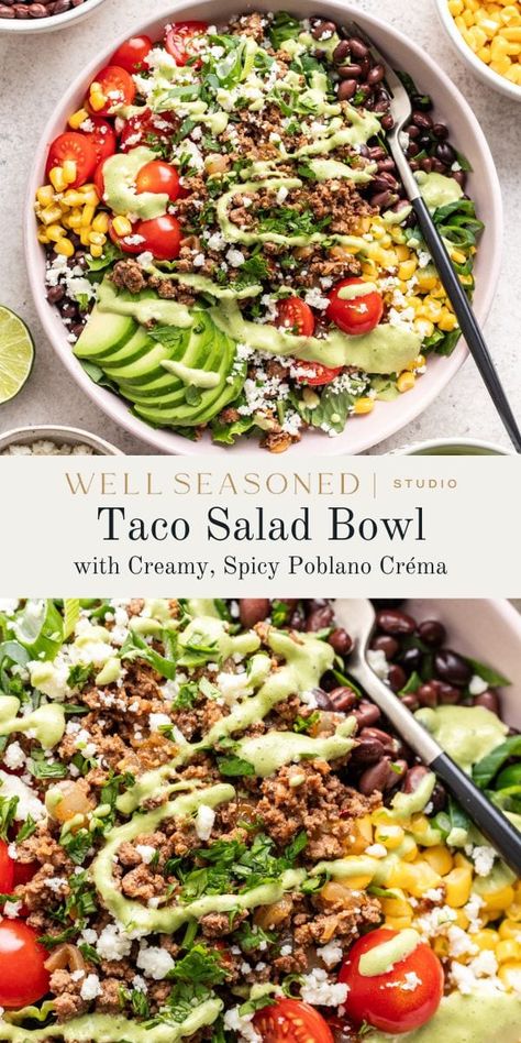 30-Minute Ground Beef Taco Salad Bowls