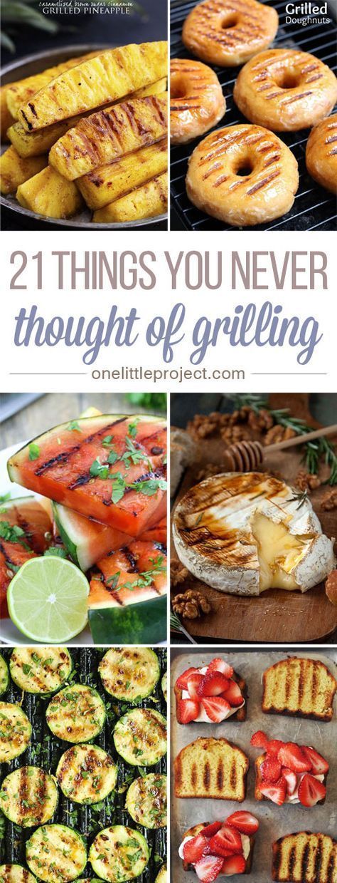 Switch things up this summer and throw some of these things you never thought of grilling on the barbecue while your meat cooks. These look soooooo good!! Grilled donuts!?!? Seriously!? Where have these been all my life?! Meat Cooking, Grilled Food, Summer Grilling Recipes, Summer Grilling, Grilling Season, Camping Food, Grilled Vegetables, Bbq Recipes, Cooking Meat