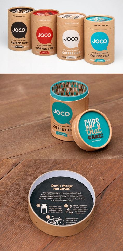 Eco Packaging Design, Eco Friendly Packaging Design, Eco Packaging, Reusable Packaging, Cool Packaging, Reusable Coffee Cup, Cardboard Packaging, Tea Packaging, Food Packaging Design