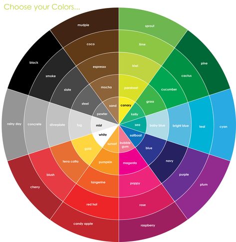 Color Wheel Brown, Color Wheel For Clothes, Color Wheel Design, Colour Wheel Theory, Birth Colors, Shingle Colors, Color Mixing Chart, The Color Wheel, Wheel Art