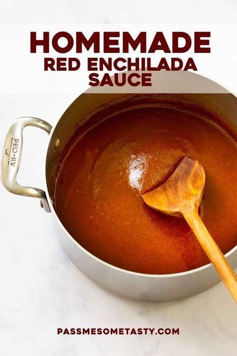 Perfect for adding a bold and spicy kick to your favorite enchilada recipes this delicious homemade red enchilada sauce is made with just a handful of ingredients that you most likely already have in your pantry. Comes together in just 20 minutes! Enchilada Sauce Recipe, Enchilada Sauce Easy, Hispanic Recipes, Recipes With Enchilada Sauce, Red Enchiladas, Easy Enchiladas, Mexican Meals, Chicken Enchiladas Easy, Homemade Enchilada Sauce