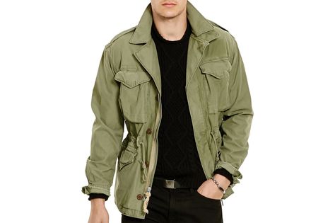 10 Utility Jackets Your Work Wardrobe Will Love Photos | GQ Mens Olive Green Jacket, M65 Field Jacket, Combat Jacket, Military Jacket Green, Army Green Jacket, Army Fashion, Military Outfit, Jacket For Men, Field Jacket