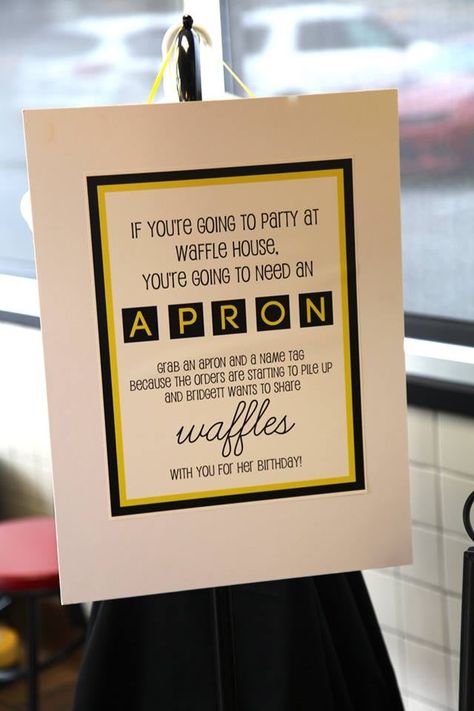 Waffle House Party Theme, Waffle House Themed Birthday Party, Waffle House Themed Party, Waffle House Party, Waffle House Birthday Party, Diy Waffles, House Birthday Party, Waffle Cookies, Waffle House