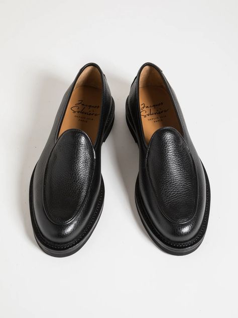 Jacques Solovière Paris | LEX ALL BLACK Black Loafers Men, Обувь Air Jordan, Gents Shoes, Estilo Hipster, Classy Outfits Men, Street Style Outfits Men, Leather Brogues, Hype Shoes, Formal Shoes For Men