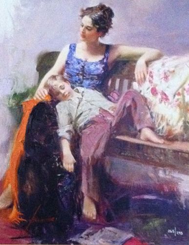 "Afternoon Nap" -- by Pino Daeni (1939 --2010, Italian-born American) Pino Daeni, Romantic Artwork, Oil Painting Woman, Afternoon Nap, Selling Art Online, Oil Painting Portrait, Selling Artwork, Painting Reproductions, Woman Painting