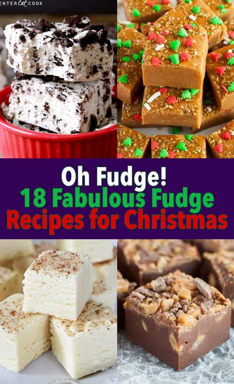 Oh Fudge! 18 Fabulous Fudge Recipes for Christmas Selling Fudge Display, Fudge Recipes For Christmas, Fudge Flavors Holidays, 9x13 Fudge Recipe, Fudge For Christmas, Christmas Cookie Fudge Recipes, Holiday Fudge Recipes Christmas, Microwave Fudge Recipes, Christmas Fudge Recipes