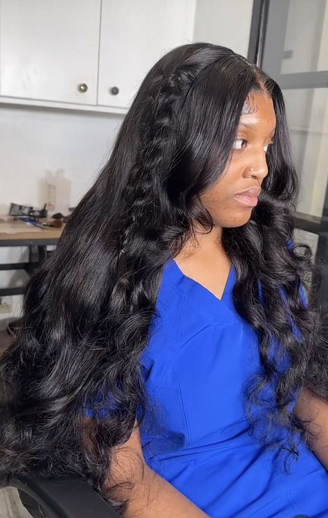 Butterfly Braid Wig Install, Butterfly Braids On Wig, Middle Part Butterfly Braid, Butterfly Braid On Wig, Butterfly Braids, Frontal Install, Dream Hairstyles, Curly Sew In, Butterfly Braid