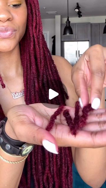 Winter Loc Colors, Fall Loc Colors Black Women, Magenta Locs Black Women, Dreadlocks Color Ideas, Fall Color Locs Black Women, Colors For Locs, Fall Loc Colors, Flexi Rods On Locs, Red Microlocs