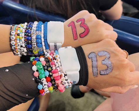 Taylor Swift 13 Hand, 13 On Hand, Back Of Hand, Taylor Swift Concert, Taylor Swift 13, Chic Nails, Eras Tour, Nail Inspo, Friendship Bracelets