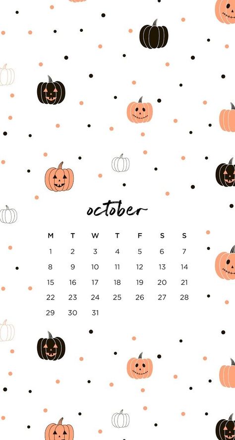 Wallpaper Iphone Halloween, October Calendar Wallpaper, Preppy Halloween, Halloween Calendar, 2017 Wallpaper, October Wallpaper, Pumpkin Wallpaper, October Calendar, Halloween Wallpapers