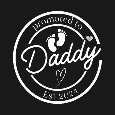 Promoted to Daddy est 2024 T-Shirt, Daddy gifts 2024 T-Shirt by MalakDesign Promoted to Daddy est 2024 T-Shirt, Daddy gifts 2024 by MalakDesign Celebrate the exciting journey into fatherhood with our T-Shirt. Perfect for new fathers and soon-to-be dads, this shirt beautifully captures the essence of the first-time daddy experience. Share the joy of your pregnancy announcement with this unique design, making it an ideal gift for baby showers or a thoughtful present for Father's Day. Cricket Maker, Baby Announcement To Husband, Father Presents, Daughters Shirt, New Fathers, New Dads, Dad To Be Shirts, Baby Fever