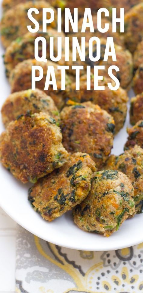 Best Quinoa, Quinoa Cakes, Quinoa Patties, Crispy Quinoa, Quinoa Burgers, Healthy Appetizer, Pasti Sani, Spinach Recipes, Quinoa Recipes