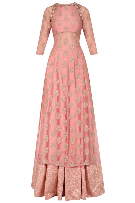 Pink Lehenga Jewellery Ideas, Indian Traditional Dresses For Women, Dusty Pink Lehenga, Kurta Lehenga, Long Gown Dress, Pink Lehenga, Indian Gowns Dresses, Kurti Designs Party Wear, Indian Gowns