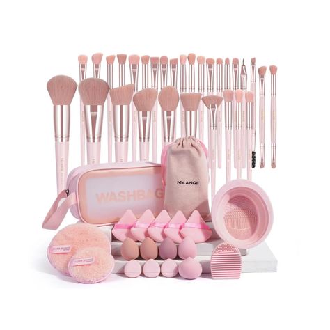 PRICES MAY VARY. 1.Hygienic & Long-Lasting: With easy-to-clean features like a cosmetic brush folding cleaning bowl, this set promotes hygiene and the longevity of your makeup tools. 2.49Pcs Makeup Tools: Provide you with a variety of makeup tools to meet your different needs. 3.Versatile Makeup Application: The 49Pcs makeup tool set caters to a variety of makeup application need, from foundation and power to face and eye makeup, ensuring a complete look. 4.Organized & Convenient: The makeup too All In One Makeup Kit, Girly Skincare, Brush Sets Makeup, Dr Makeup, Mat Makeup, Makeup Branding, Amazon Makeup, Make Up Kits, Eyes Care