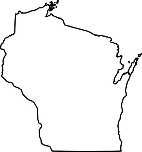 Wisconsin State Map - Free vector graphic on Pixabay Anchor Tattoo Design, Outline Tattoo, Baby Silhouette, Map Outline, Wisconsin State, Pabst Blue Ribbon, State Outline, Making A Budget, Tattoo Outline