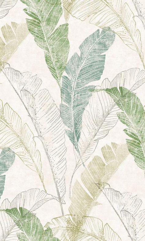 Trendy Wallpaper of 2020 Green Leaf Wallpaper, Look Wallpaper, Feather Wallpaper, Motif Tropical, Tropical Wallpaper, Wallpaper Accent Wall, Metallic Wallpaper, Wallpaper Direct, Deco Floral