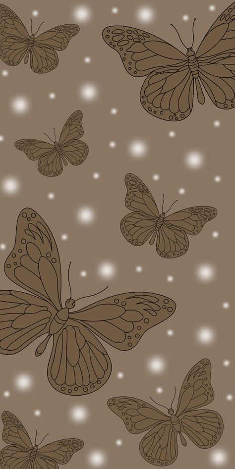 Don't forget follow me! Brown Butterflies Wallpaper, Beige Butterfly Wallpaper, Brown Bunny Wallpaper, Neutral Background Aesthetic, Wallpaper Combo, Light Brown Wallpaper, Sparkly Iphone Wallpaper, Lighting Wallpaper, Butterfly Wallpapers