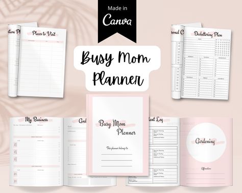 Free Digital Planner Templates Busy Mom Planner, Canva Planner, Mom Planner, Homeschool Planner, Planner Design, Busy Mom, Planner Template, Digital Planner, Instant Download Etsy