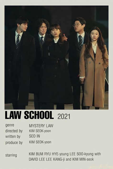 Law School Poster Kdrama, Solhwi Law School, Law Movies, Korean Drama Poster, Law School Kdrama, School Minimalist, Korean Tv Shows, Drama List, Korean Drama Series