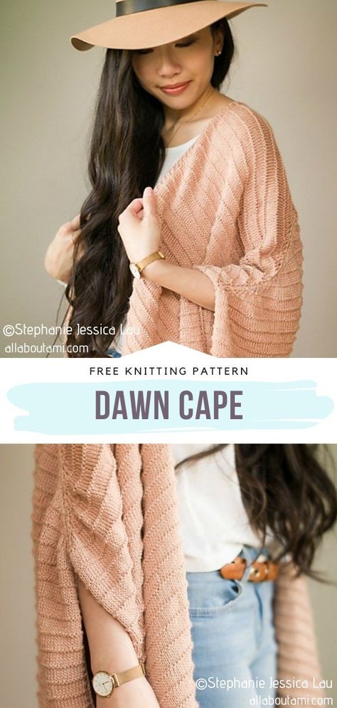 Knit Kimono Pattern Free, Cape Pattern Free, Kimono Pattern Free, Knitted Cape Pattern, Knitting Projects Sweaters, Fall Knits, Knitting Projects Free, Modern Knitting Patterns, Knit Kimono