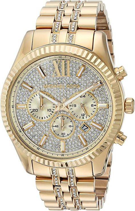 Michael Kors Mens Watch, Michael Kors Lexington, Best Watch Brands, Gold Watch Men, Michael Kors Men, Casual Watches, Mens Gold, Chronograph Watch, Watch Brands