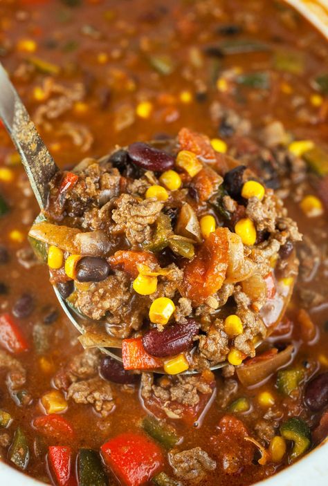 Chili Recipe With Bell Pepper, Sweet Corn Chili, Chili Recipes With Corn, Crockpot Chili With Corn, Southern Homemade Chilli Recipe, Chili With Masa Harina, Chili Recipe Crockpot With Corn, Jalapeno Chili Recipe, Chilli Recipe With Corn