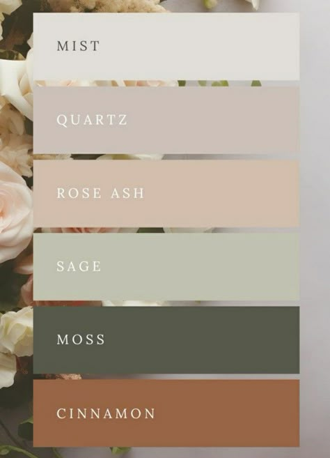 Colour Palette Brown, Earthy Tones Wedding, Colour Palette Autumn, Earth Tones Palette, Soft Earth Tones, Earth Tone Color Palette, Paint Bedroom, Autumn Weddings, Designer Branding