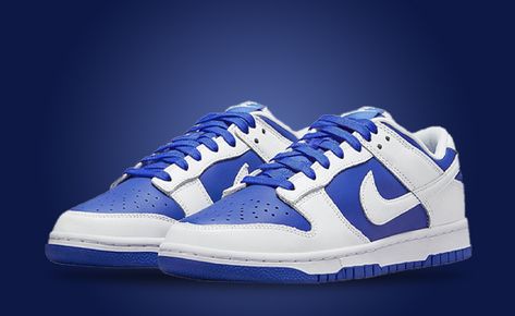 Check out the Nike Dunk Low Racer Blue, set to re-release for Summer 2024. Find official images and release info for this Nike Dunk Low here! Nike Dunk Low Racer Blue, Dunk Low Racer Blue, Embroidered Heels, Deep Royal Blue, Sneaker Release, Nike Brand, Blue And White Style, Latest Sneakers, Hot Sneakers