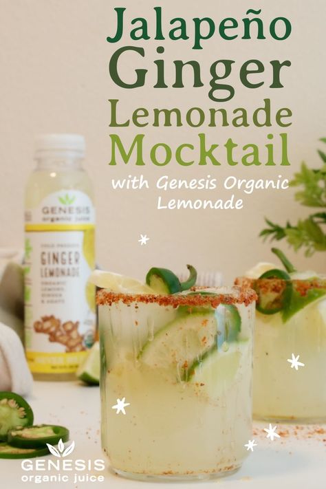 Mocktail With Tajin, Tajin Drinks, Mocktail Lemonade, Jalapeno Lemonade, Margarita Truck, Organic Lemonade, Honey Drink, Organic Drinks, Ginger Lemonade