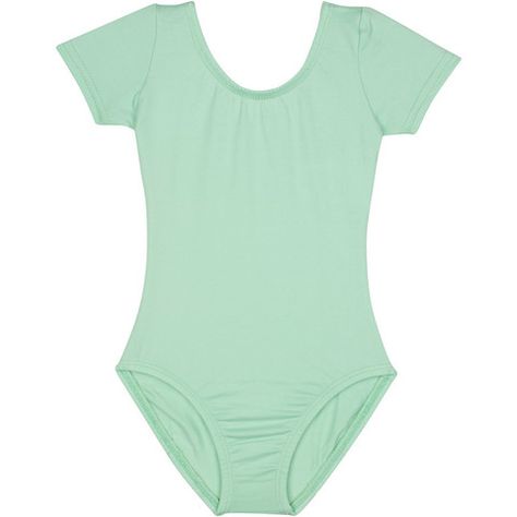 Mint Green Short Sleeve Ballet Leotard for Girls, Kids and Toddlers Rainbow Leotard, Green Leotard, Toddler Leotards, Mint Green Shorts, Dance Wear Ballet, Toddler Girl Shorts, Girls Leotards, Gymnastics Outfits, Ruffle Bodysuit