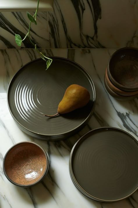 Essential Dinnerware — Sunday Shop Dinnerware Inspiration, Wonder Valley, Brown Plates, Holiday Dinnerware, Gathering Table, Modern Dinnerware, Healthy Food Dishes, Stoneware Dinnerware Sets, Dinner Is Served